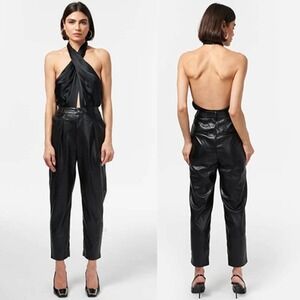 Cami NYC High Waisted Anja Vegan Leather Pants Women's Black Size: 4 NWT